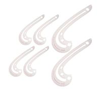 ULDIGI dress maker geometric template, tailor fashion design template, flexible measuring template, 6PCS plástico, easy storage y portability, patronaje y diseño de prendas