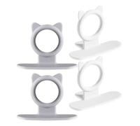 ULDIGI Elevador de Tapa de Inodoro 4 Piezas, Manija Práctica para Abrir Asiento, Silicona Resistente en Gris y Color Claro, Accesorio Higiénico para Baño Doméstico y Uso Familiar