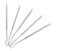 ULDIGI Enhebradores de Cordón de Metal 5 Unidades para Cintas Elásticas y Cordones, Herramienta para Enhebrar Pantalones Deportivos, Sudaderas y Costura, Utensilio Portátil