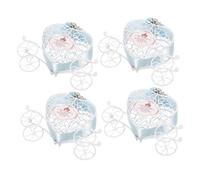 ULDIGI Estatua De Carruaje De Calabaza De Metal Caja De Dulces Para Bodas Decorativa 4 Unids