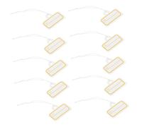 ULDIGI Etiquetas Elásticas con Cordón para Joyería 100 Unidades Etiquetas para Escribir Cartulina Blanca Borde Etiquetas para Gestión de Existencias Etiquetas para de Fiesta