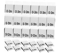 ULDIGI Etiquetas Mensuales para Ropa de Bebé Etiquetas de Costura para Bebés Recién Nacidos Y Niños Pequeños Etiquetas Decorativas de Poliéster Prácticas para El Guardarropa del Bebé
