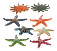 ULDIGI Figuras de Animales del Océano 8 Piezas Modelo de Estrella de Mar de TPR Reutilizable, Mini Criaturas Marinas Decorativas, Juguetes de Animales Marinos para Piscina