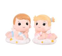 ULDIGI Figuras de Resina para Tarta de Cumpleaños Ñiño Adorno para Pastel Muñecas Princesa y Príncipe Decoración para Fiesta de Primer Año Accesorio para Fotografía Infantil