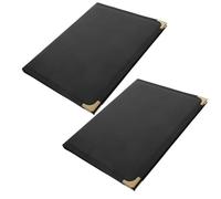 ULDIGI Funda para Menús de Restaurante Negra, Cubierta de Pvc Transparente con 3 Páginas y 6 Vistas, Organizador Resistente y Reutilizable para Cartas de Vinos y Bebidas, Uso Profesional