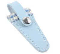 ULDIGI Funda Protectora para Tijeras de Cuero Diseño a Cuadros Azul Ahumado Estuche Portátil para Tijeras de Podar y Costura Accesorio Seguro para Herramientas de Corte Compatible