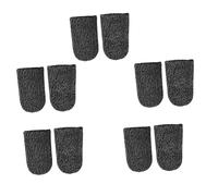 ULDIGI Fundas para Dedos de Juegos Móviles 10 Piezas Negras, Transpirables, Ultrafinas de Cobre de 18 Hilos, Talla Única, Cubiertas para Dedos Pantalla Táctil, Accesorio Ligero