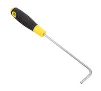ULDIGI Gancho de alta resistencia de acero inoxidable con mango de goma, extractor de tapas de alcantarilla y gancho de puerta para puertas corredizas, ventanas y persianas enrollables