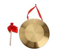 ULDIGI Gong de Mano 32 Cm de Cobre Mazo, Platillo sin Bordes para Percusión Portátil en Eventos y Estudios Musicales