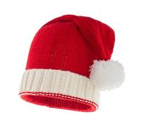 ULDIGI Gorro Navideño de Punto para Ñiño Pompones Talla Única Color Rojo Cálido y Cómodo para Invierno Adecuado para Fiestas y Actividades al Aire Libre