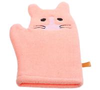 ULDIGI Guante Exfoliante Corporal Para Ñiño 2 Piezas De Esponja Rosa Diseño De Gatito, Guantes De Ducha Seguros Para Piel Sensible, Higiene Infantil En Baño Diario