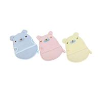 ULDIGI Guantes de Baño para Bebés 3piezas Animales de Dibujos Animados Ropa de Baño Suave Exfoliantes Reutilizables Accesorios de Ducha para Baby Shower
