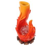 ULDIGI Jarrón de Resina de 19,5 Cm con Simulación Realista de Llama, Jarrón Decorativo Oriental Clásico, Estilo Bohemio para Centros de Mesa y Decoración de Eventos Festivos