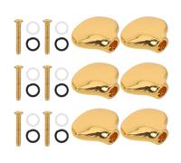 ULDIGI Juego de 6 Perillas de Afinación Doradas para Guitarra Acústica y Clásica, Tornillos y Espaciadores, Perillas Pequeñas de Metal para Clavijas de Máquina, Repuestos para Cuerdas,