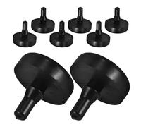 ULDIGI Juego de 8 Topes de Pedal de Freno y Embrague de Goma Negra, Accesorios para Coches, Tope Ajustable para Interruptor de Luz de Freno, Compatible Pedales de Automóvil, Uso