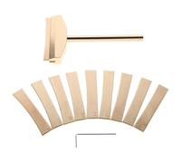 ULDIGI Juego de Prensa de Trastes para Guitarra, Kit de 9 Insertos de Aleación de Latón Chapados en Oro, Herramienta Manual para Instalación Precisa de Trastes, Prensa Portátil para