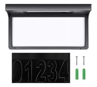 ULDIGI Letrero Solar Número de Casa para Pared de Patio, Luces Solares Interiores 6 LED y Gran Cobertura de Iluminación para Puerta y Porche