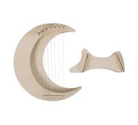 ULDIGI Lira y Sonido Melodioso Arpa Portátil 7 Cuerdas de Madera Diseño Delicado en Forma de Luna para Principiantes y Amantes Música