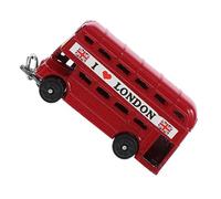 ULDIGI Llavero Vintage de Autobús Londinense Retro Aleación de Zinc Color Rojo Llavero Único para Recuerdo de Viaje y Coleccionistas Accesorio de Souvenir Británico de Viaje