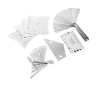 ULDIGI Medidor de Radio de Guitarra 17 Piezas, Juego de Herramientas de Calibración Regla de Acción de Cuerdas y Medidor de Espesores, Acero Anticorrosivo, Kit para Reparación