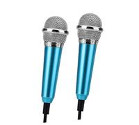 ULDIGI Micrófono K Song Mini para Teléfono Celular, 2 Piezas, Metal Azul, Compatible Laptop, Plug And Play para Karaoke y Grabación Móvil Varios estilos