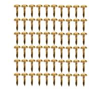 ULDIGI Mini Tachuelas Decorativas de Metal Dorado 4,5x8 Mm, 200 Piezas, Sujetadores para Manualidades de Papel, Clips Metálicos Retro para Scrapbooking y Proyectos DIY