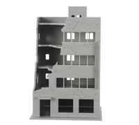 ULDIGI Modelo De Edificio Dañado por Batalla Casa En Ruinas Pequeño Edificio Dañado Modelo De Ensamblaje Maqueta De Ferrocarril Paisaje Ciudad En Ruinas