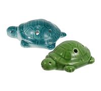 ULDIGI Ocarina Clásica de Cerámica Forma de Tortuga, 2 Piezas Portátiles y Fáciles de Transportar para Niños Principiantes en Instrumento Musical