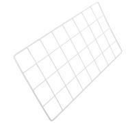 ULDIGI Panel de Rejilla Metálica para Pared 40X20 CM Estante Organizador de Hierro Gris Claro Decoración Funcional para Colgar Fotos y Almacenamiento en Hogar U Oficina
