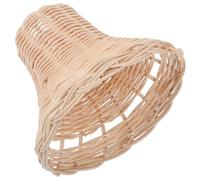 ULDIGI Pantalla de Lámpara de Ratán Tejida a Mano, Estilo Nórdico, Tamaño, sin Bombilla, para Lámpara Colgante de Techo en Salón, Comedor y Dormitorio, Pantalla Decorativa Rústica