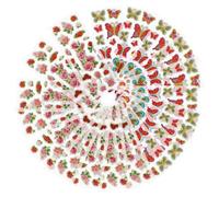 ULDIGI Pegatinas 3D Espuma PVC 40 Unidades Dibujos Animados de Mariposas y Flores Adhesivos Decorativos Infantiles para Manualidades y Scrapbooking