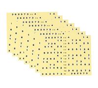 ULDIGI Pegatinas Color Amarillo para Diapasón de Guitarra Adhesivo sin Residuos Números, 7 Piezas Fácil de Desmontar para Principiantes y Profesionales
