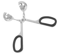 ULDIGI Pinza para Hacer Albóndigas Pequeña de Acero Inoxidable Mango de Goma Antideslizante Negro, Herramienta Manual para Carne y Masa, Utensilio de Cocina Práctico para Preparar