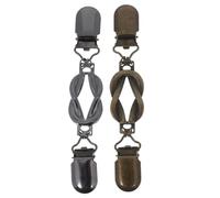 ULDIGI Pinzas para Cárdigan Vintage de Aleación 2 Unidades, Clip para Cuello y Chal en Color Negro Pistola y Bronce Antiguo, Broches para Suéter y Bufanda Mujer, Accesorio Elegante