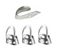 ULDIGI Púa Pulgar y Dedo Ajustable De Acero Inoxidable, 4 Unidades Plateadas Para Guitarra, Banjo y Ukelele, Accesorios Profesionales Para Cuerda y Protección De Dedos
