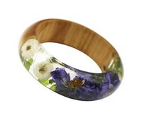 ULDIGI Pulsera de Flores Secas de Resina Artesanal para Ropa China Han, Brazalete Creativo y Combinable, Adecuado para Uso Diario y Aficionados del Estilo Tradicional Varios estilos