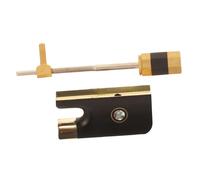 ULDIGI Raíz De Arco De Violín De Madera De Ébano Con Nuez Dorada y Kit De Tornillos, Repuesto Profesional Para Práctica y Reparación De Arcos De Violín, Accesorio Útil Para Músicos