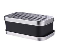 ULDIGI Rallador Multifuncional para Rallar Queso y Ajo Fácil de Usar de Acero Inoxidable Recipiente Negro y Conveniente para Cocina Hogar