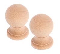 ULDIGI Remates de Madera Maciza para Postes y Balaustres, 2 Piezas 6X4 CM sin Pintar, Decoración Clásica para Escaleras y Muebles Estilo Columna Romana
