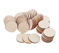ULDIGI Rodajas de Madera sin Terminar 25 Mm 300 Unidades para Manualidades, Discos Redondos Naturales para Pintura y Decoración Diy, Accesorios Artesanales para Proyectos Creativos