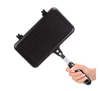 ULDIGI Sartén de Aluminio Antiadherente Doble Cara para Sándwiches Molde para Hornear Gofres y Tortillas Utensilio de Cocina para Hogar Compatible Estufa de Gas Diseño Ergonómico