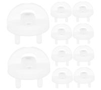 ULDIGI Tapas De Seguridad Para Enchufes Infantiles Asa Para Niños, 10 Unidades, Plástico Resistente, Diseño Francés Blanco, Protección Contra Contactos Eléctricos Para Hogares y Guarderías