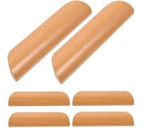 ULDIGI Tiradores de Madera Semicirculares para Muebles y Armarios, 6 Piezas, Acabado en Madera de Haya, Diseño Pequeño y Delicado Superficies y Bordes Suaves