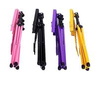 ULDIGI Trípode Plegable Para Partituras Amarillo, Soporte Metálico Ajustable Altura Pies Antideslizantes Para Música, Portátil y Ligero Para Transporte y Almacenamiento