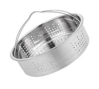 ULDIGI Vaporera de Alimentos Redonda de Acero Inoxidable 304 con Doble Asa, Diámetro 20 Cm, Cesta para Cocinar al Vapor Compatible con Ollas Arroceras, Utensilios de Cocina Prácticos