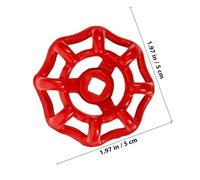 ULDIGI Volante de Válvula Metálico Rojo 5 Piezas 6x6 Cm para Grifo y Válvula de Compuerta Manija de Rueda de Mano Resistente para Repuesto Industrial