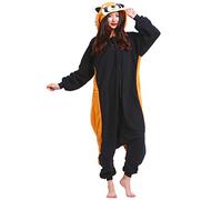 ULEEMARK Kigurumi Pijama Animal Entero Unisex para Adultos con Capucha Cosplay Pyjamas Panda Rojo Ropa de Dormir Traje de Disfraz para Festival de Carnaval Halloween Navidad