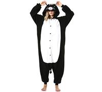 ULEEMARK Mujer Hombre Pijama Animal Entero Unisex para Adultos con Capucha Cosplay Pyjamas Ropa de Dormir Traje de Disfraz para Festival de Carnaval Halloween Navidad L