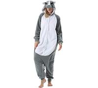 ULEEMARK Mujer Hombre Pijama Animal Entero Unisex para Adultos con Capucha Cosplay Pyjamas Ropa de Dormir Traje de Disfraz para Festival de Carnaval Halloween Navidad S