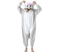 ULEEMARK Mujer Hombre Pijama Animal Entero Unisex para Adultos con Capucha Cosplay Pyjamas Ropa de Dormir Traje de Disfraz para Festival de Carnaval Halloween Navidad L